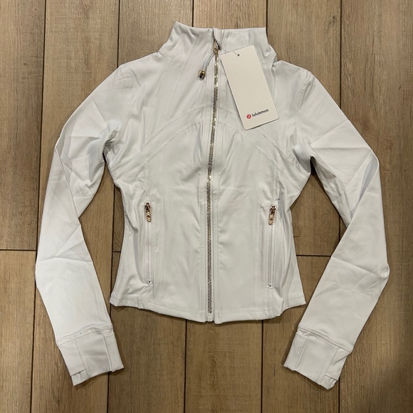 White Lululemon Define Jacket (Gold Zipper) - Picture 1 of 6